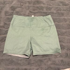 High-Rise Women’s Active Shorts in Sage Green